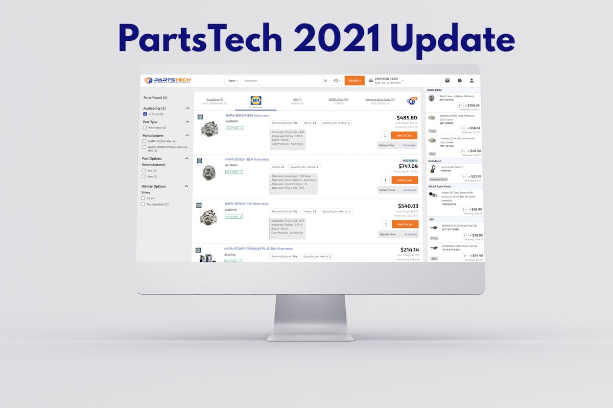Now Live: PartsTech 2021 Update