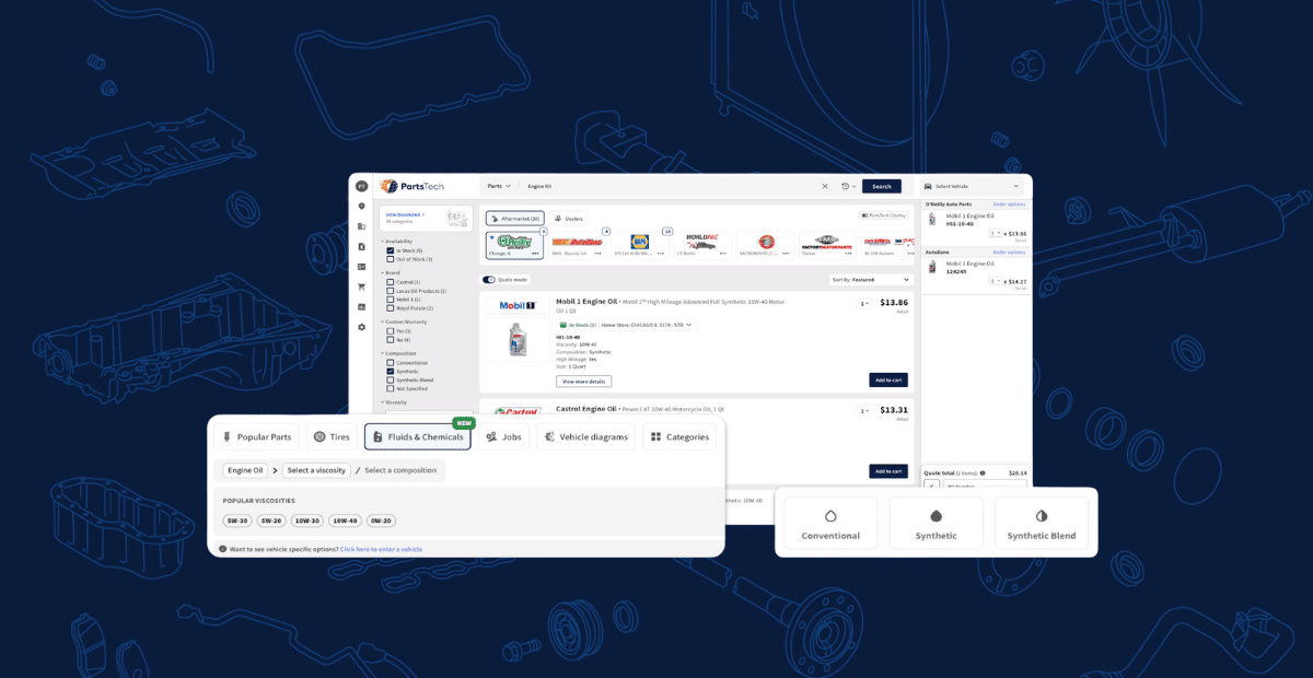 PartsTech’s New Fluids & Chemicals Search – Enhanced and Simplified